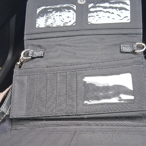 Black and Silver Embellished Women's Clutch - Picture 3 of 5